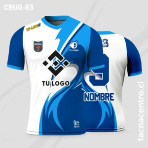 Camisetas de Rugby Blanco con azul