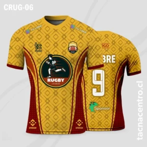 Camisetas de Rugby Naranja con guinda