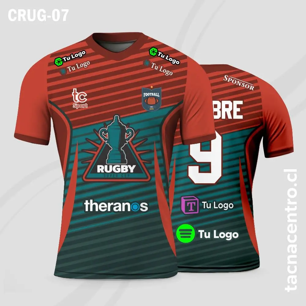 Camisetas de Rugby Rojo y verde