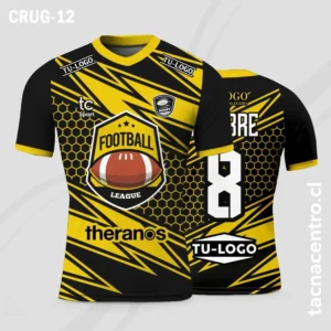Camisetas de Rugby Negro con amarillo