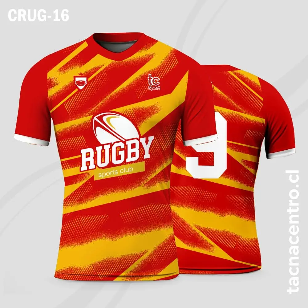 Camisetas de Rugby Rojo con amarillo