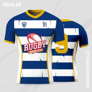 Camisetas de Rugby azul con franjas