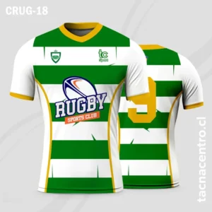 Camisetas de Rugby verde con franjas