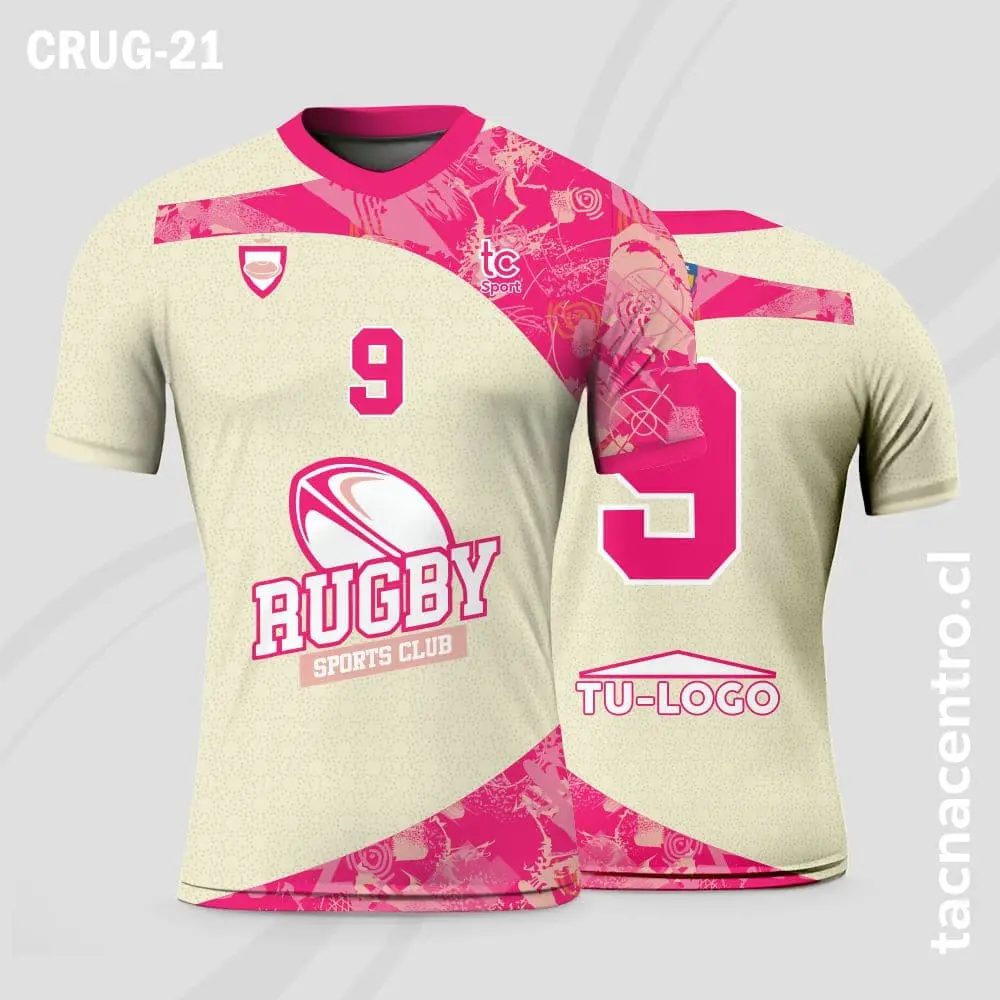 Camisetas de Rugby Crema y rosado