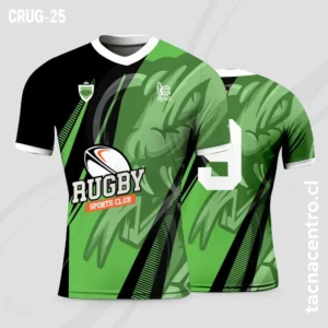 Camisetas de Rugby Verde con negro