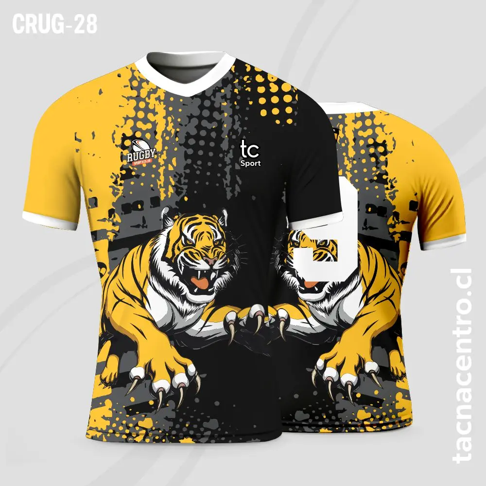 Camisetas de Rugby Negro y amarillo