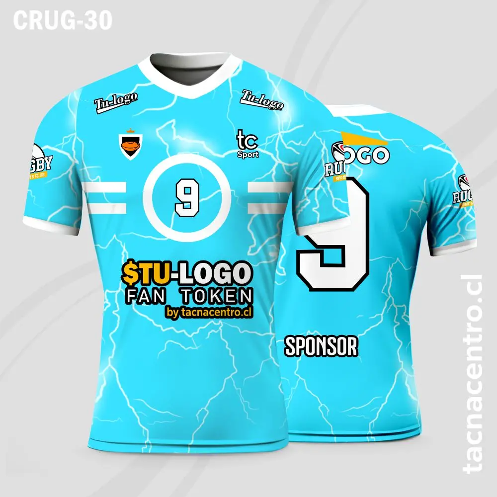 Camisetas de Rugby Celeste