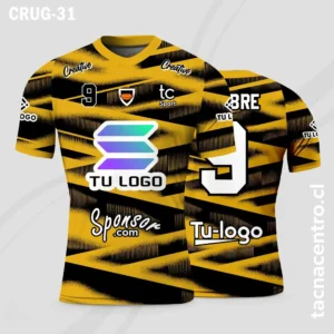 Camisetas de Rugby amarillo con rayas