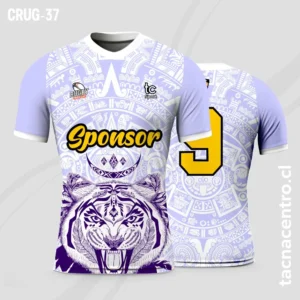 Camisetas de Rugby lila con tigre
