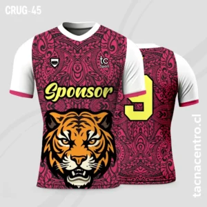 Camisetas de Rugby fucsia con blanco