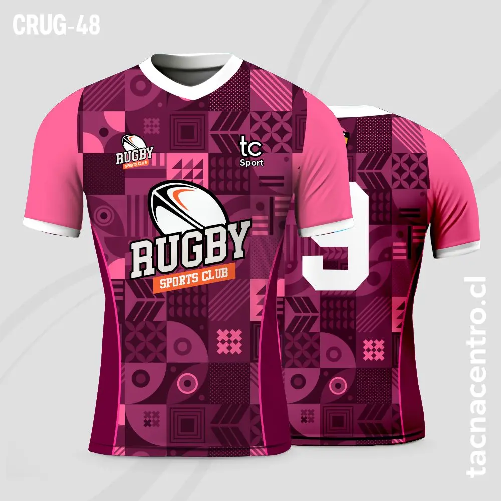 Camisetas de Rugby Rosado
