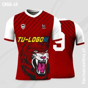 Camisetas de Rugby rojo con blanco