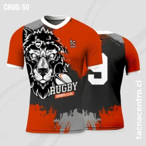 Camisetas de Rugby rojo y negro