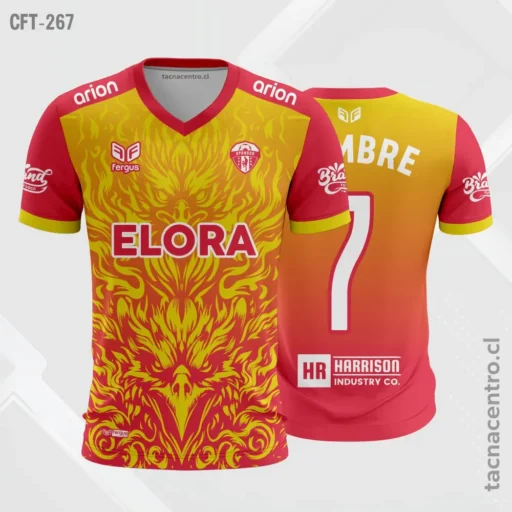 Camiseta de Futbol Amarillo rosado
