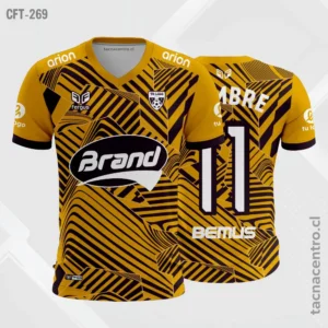 Camiseta de Futbol naranja y negro