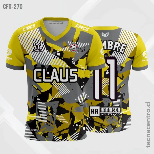 Camiseta de Futbol Plomo amarillo 1 Camiseta de Futbol Plomo amarillo