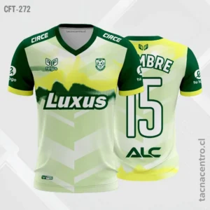 Camisetas de Fútbol Personalizadas: Diseño Gratis 14 Camiseta de Futbol verde y amarillo
