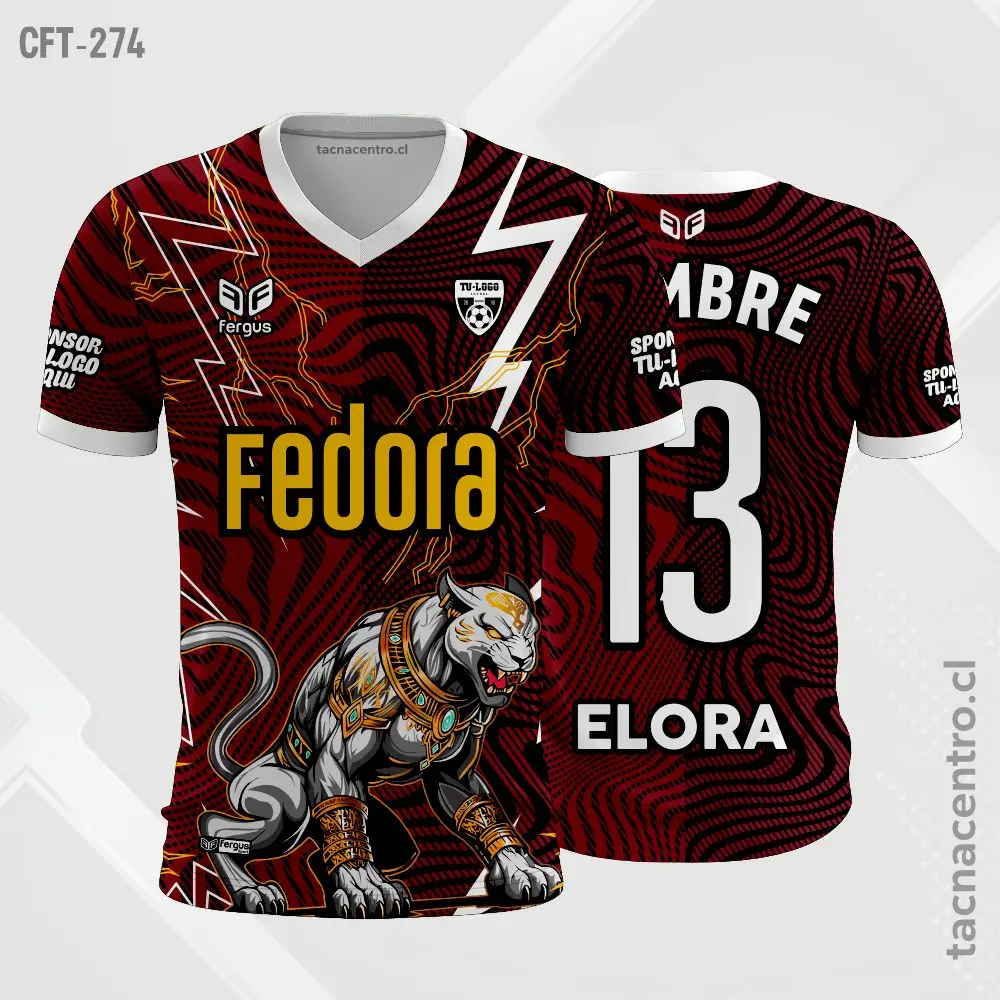 Camiseta de Futbol Guinda