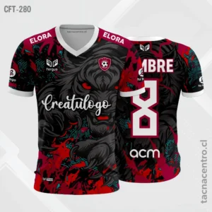 Camiseta de Futbol negro y rojo