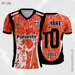 Camiseta de Futbol Naranja y negro