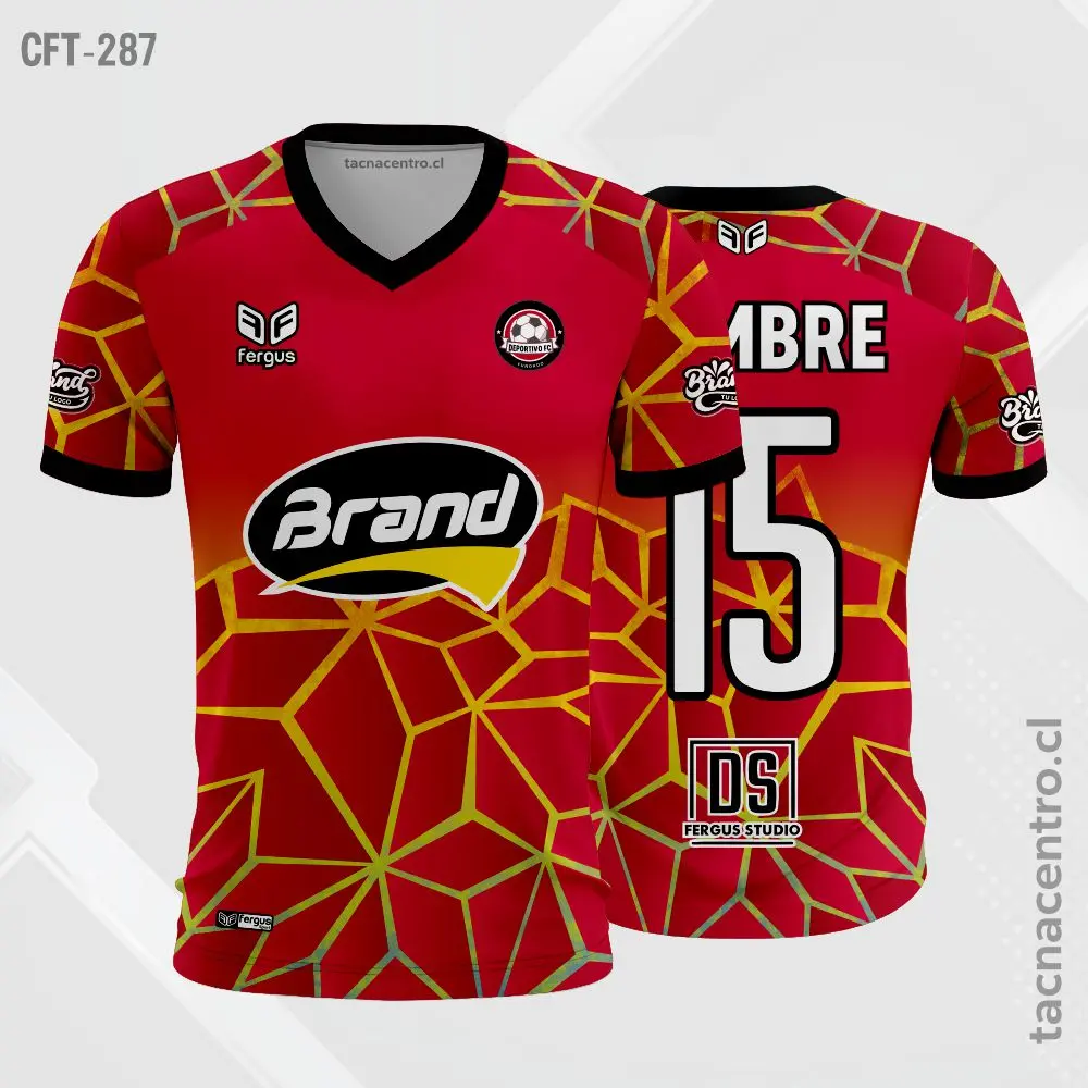 Camiseta de Futbol Rojo amarillo
