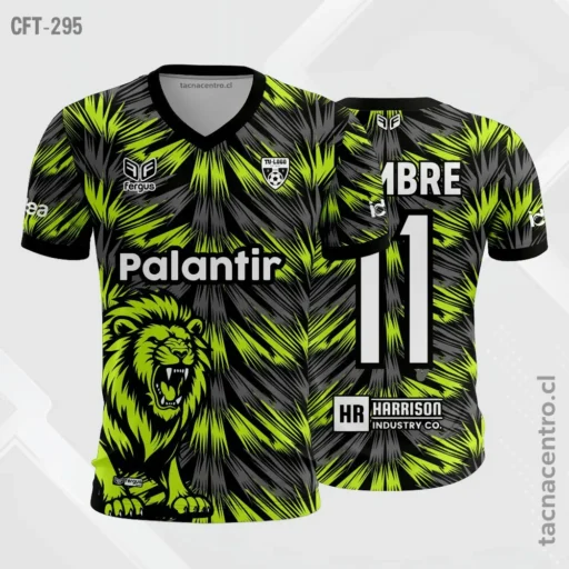 Camiseta de Futbol Gris y verde