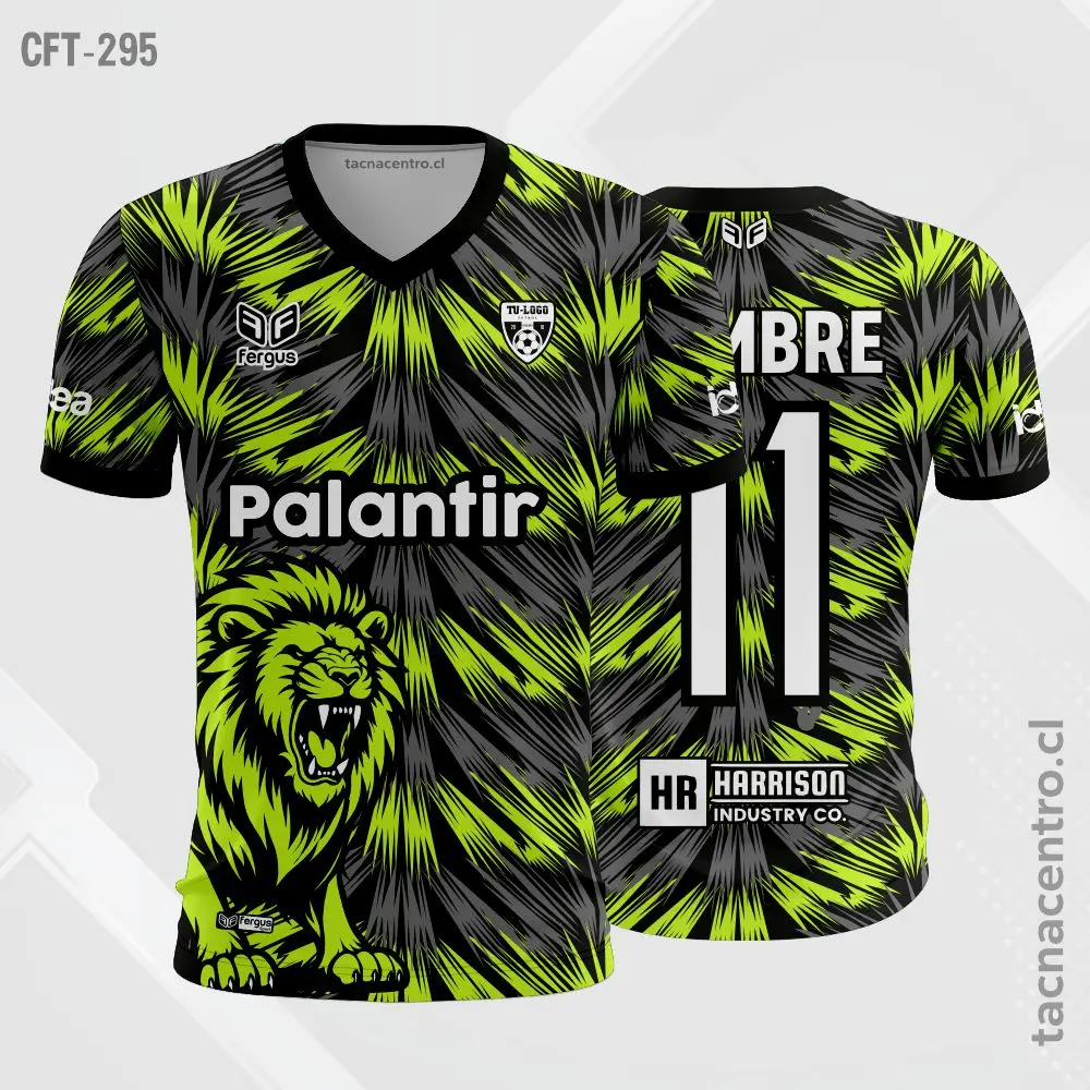 Camiseta de Futbol Gris y verde