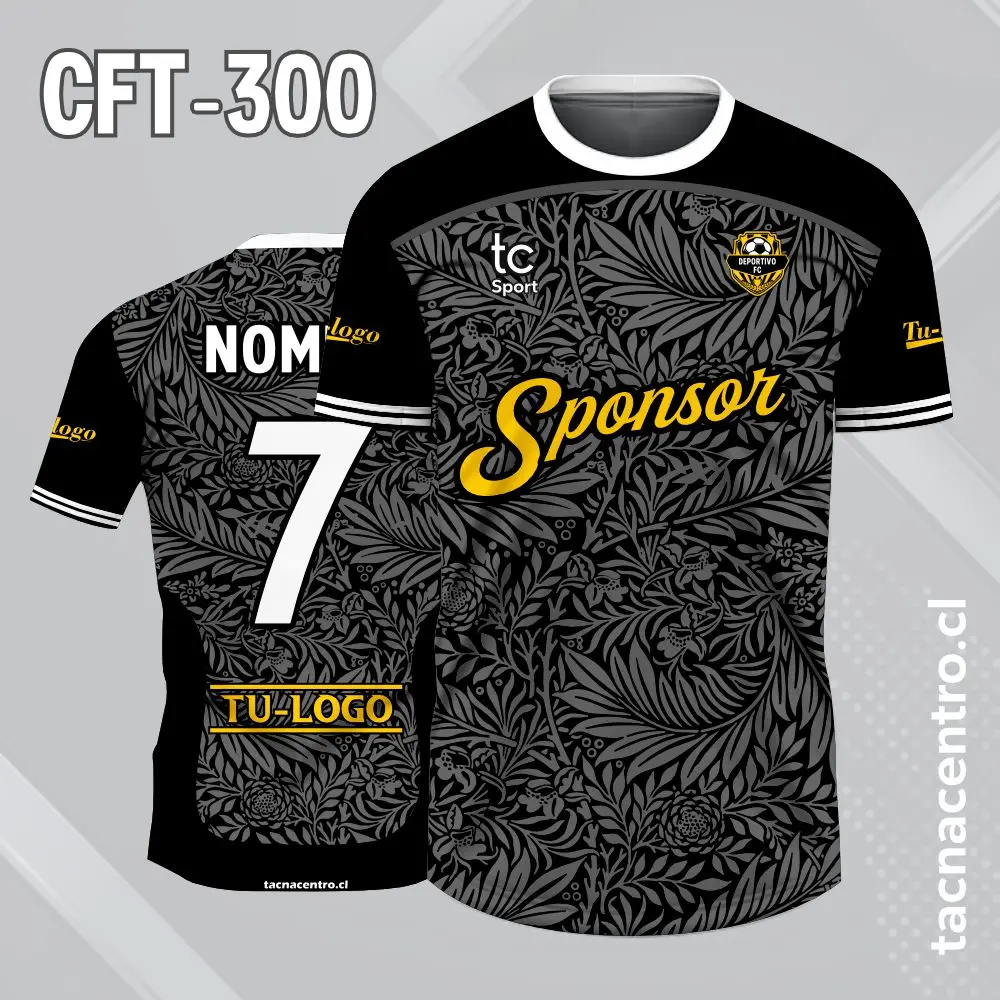 Camiseta de Futbol Gris negro