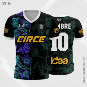 Camiseta de Futbol negro y morado