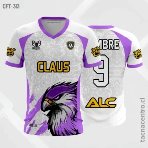 Camiseta de Futbol Blanco y morado