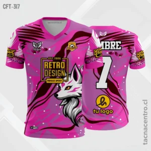 Camiseta de Futbol fucsia zorro