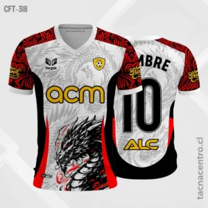 Camiseta de Futbol Blanco y rojo