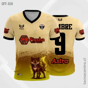 Camiseta de Futbol Beige y dorado