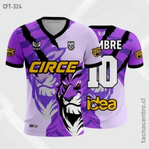 Camiseta de Futbol morado con blanco