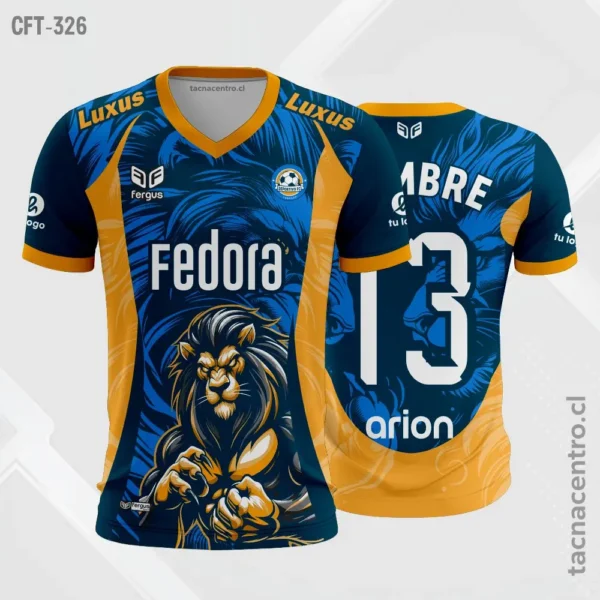 Camiseta de Futbol Guinda y dorado 2 Camiseta de Futbol azul y naranja