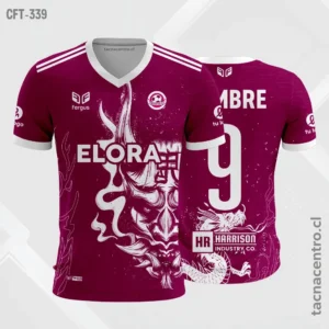 Camisetas de Fútbol Personalizadas: Diseño Gratis 17 Camiseta de Futbol Rosado con blanco