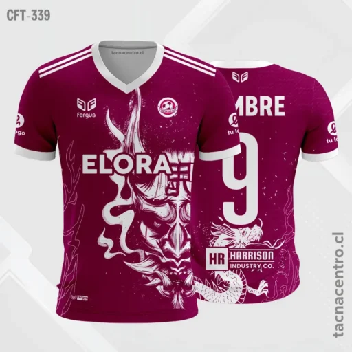 Camiseta de Futbol Rosado con blanco
