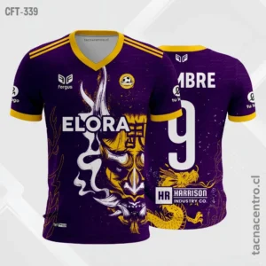 Camisetas de Fútbol Personalizadas: Diseño Gratis 18 Camiseta de Futbol morado con dorado
