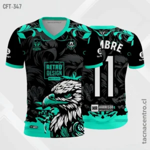 Camiseta de Futbol Negro verde