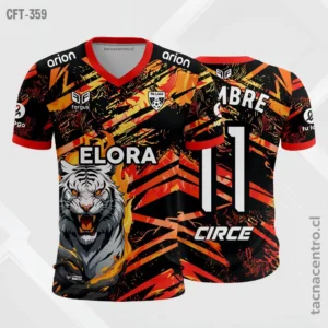 Camiseta de Futbol Tigre naranja y negro