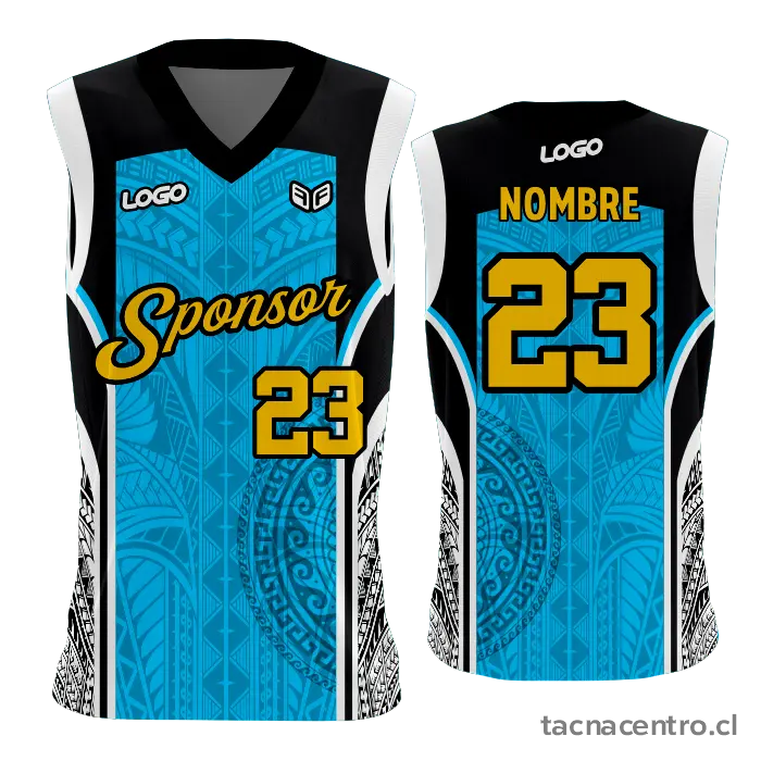 camisetas de basquet negro y celeste