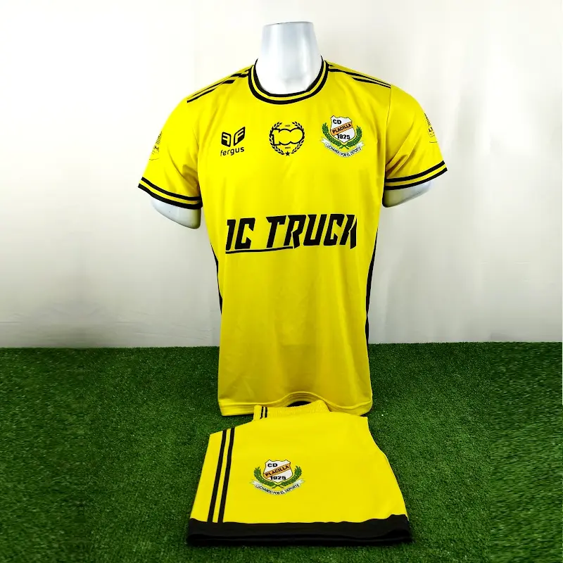 Camisetas de Futbol Amarillas Personalizadas 21 camisetas de futbol amarillas con negro