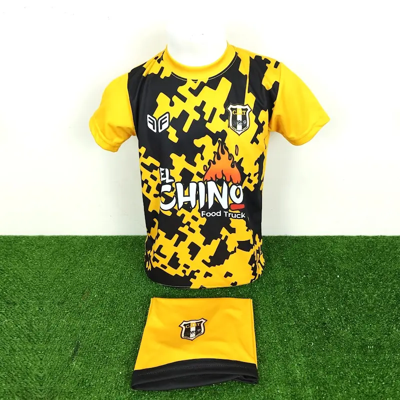 Camisetas de Futbol Amarillas Personalizadas 22 camisetas de futbol amarillas con negro chino