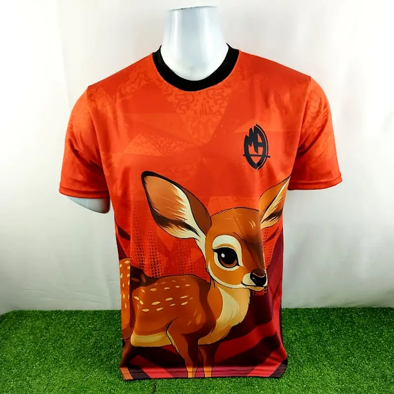 Camisetas de Futbol Naranjas Personalizadas 20 camisetas de futbol anaranjadas ciervo