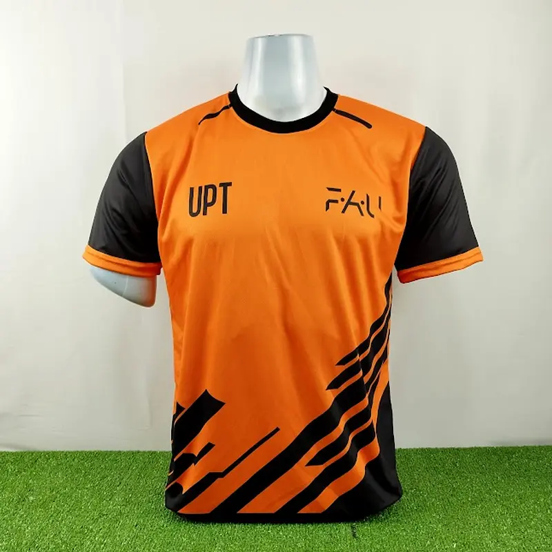 Camisetas de Futbol Naranjas Personalizadas 21 camisetas de futbol naranjas con negro