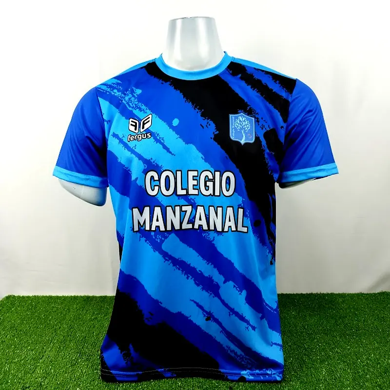 Camisetas de Futbol Azules Personalizadas 26 camisetas de futbol azules con negro
