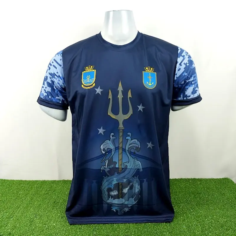 Camisetas de Futbol Azules Personalizadas 25 camisetas de futbol azules con mangas claras