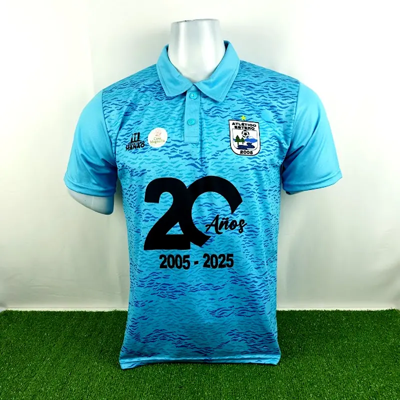 Camisetas de Futbol Celestes Personalizadas 24 camisetas de futbol celestes 20 años
