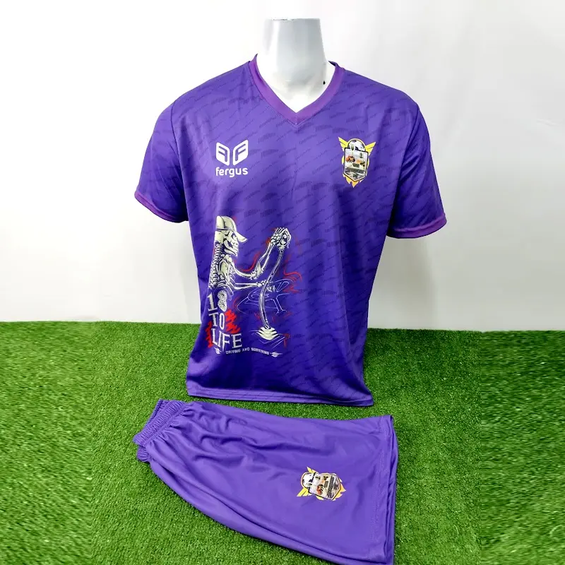 Camisetas de Futbol Moradas Personalizadas 21 camisetas de futbol moradas con calavera