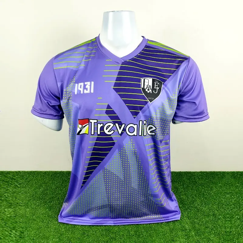 Camisetas de Futbol Moradas Personalizadas 22 camisetas de futbol moradas con lineas